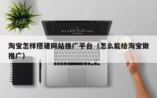 柳林淘宝怎样搭建网站推广平台（怎么能给淘宝做推广）